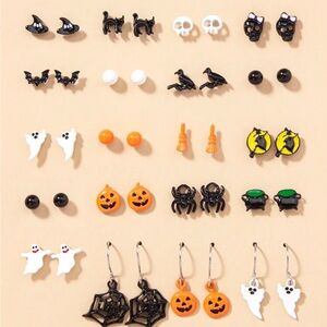 20 pairs women’s halloween earrings